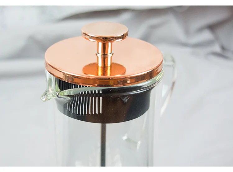 Custom Logo Travel French Press Eco-Friendly Double Walled  Borosilicate Glass Coffee Using Portable French Press