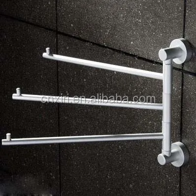 Космический алюминий ванная комната держатель для полотенец, специальное предложение, однотонное Поворот 360 градусов все с тремя полосками; Для ношения полотенце вешалка для полотенец MJJ-1