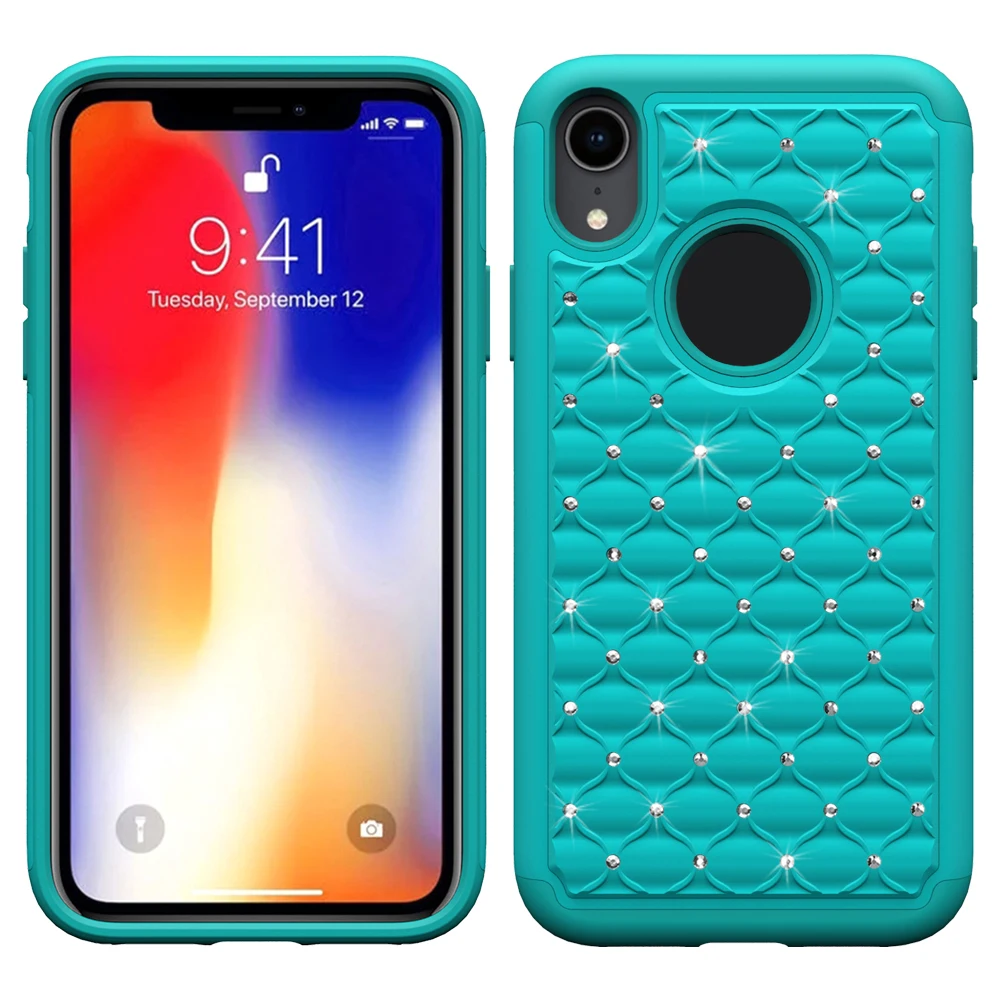 
Colourful Diamond Spot Drill Mobile Phone back cover Case For iphone 9 New products cell Phone case and Accessories for iphone 9 