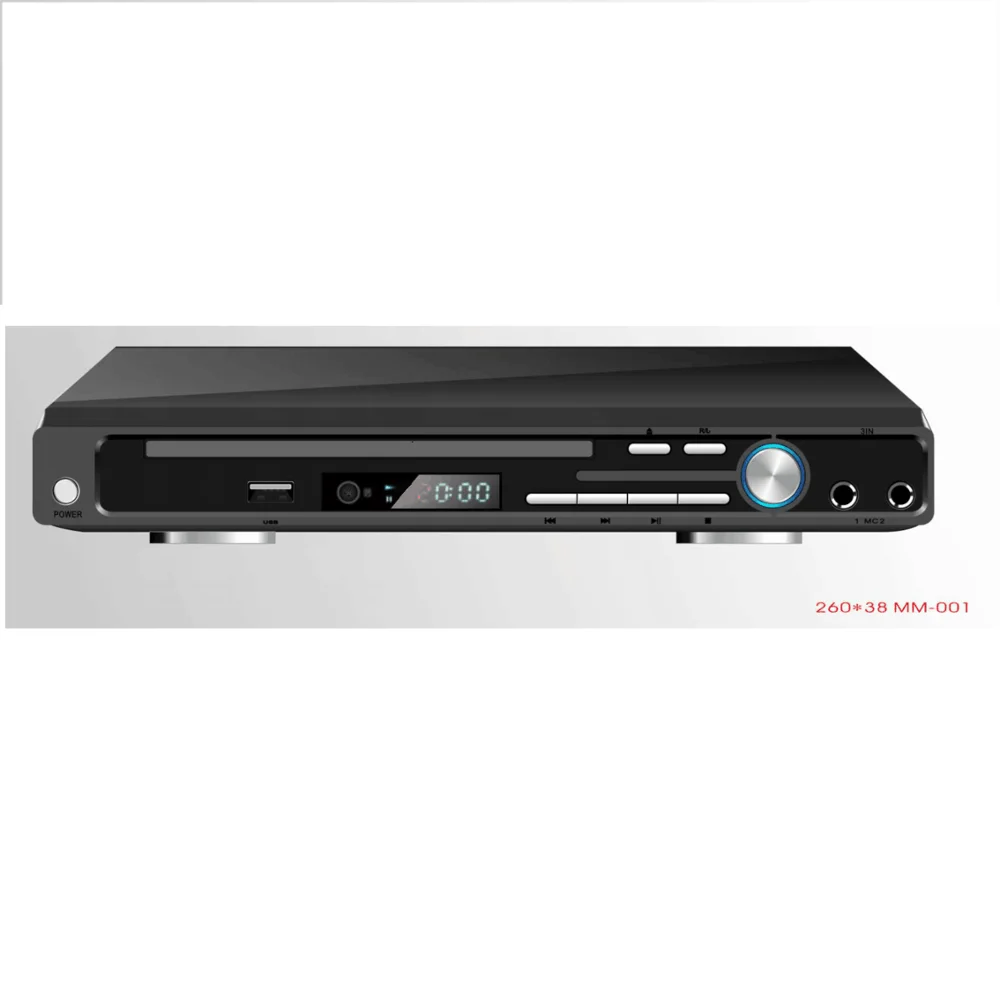 High quality 260mm dvd player with karaoke function