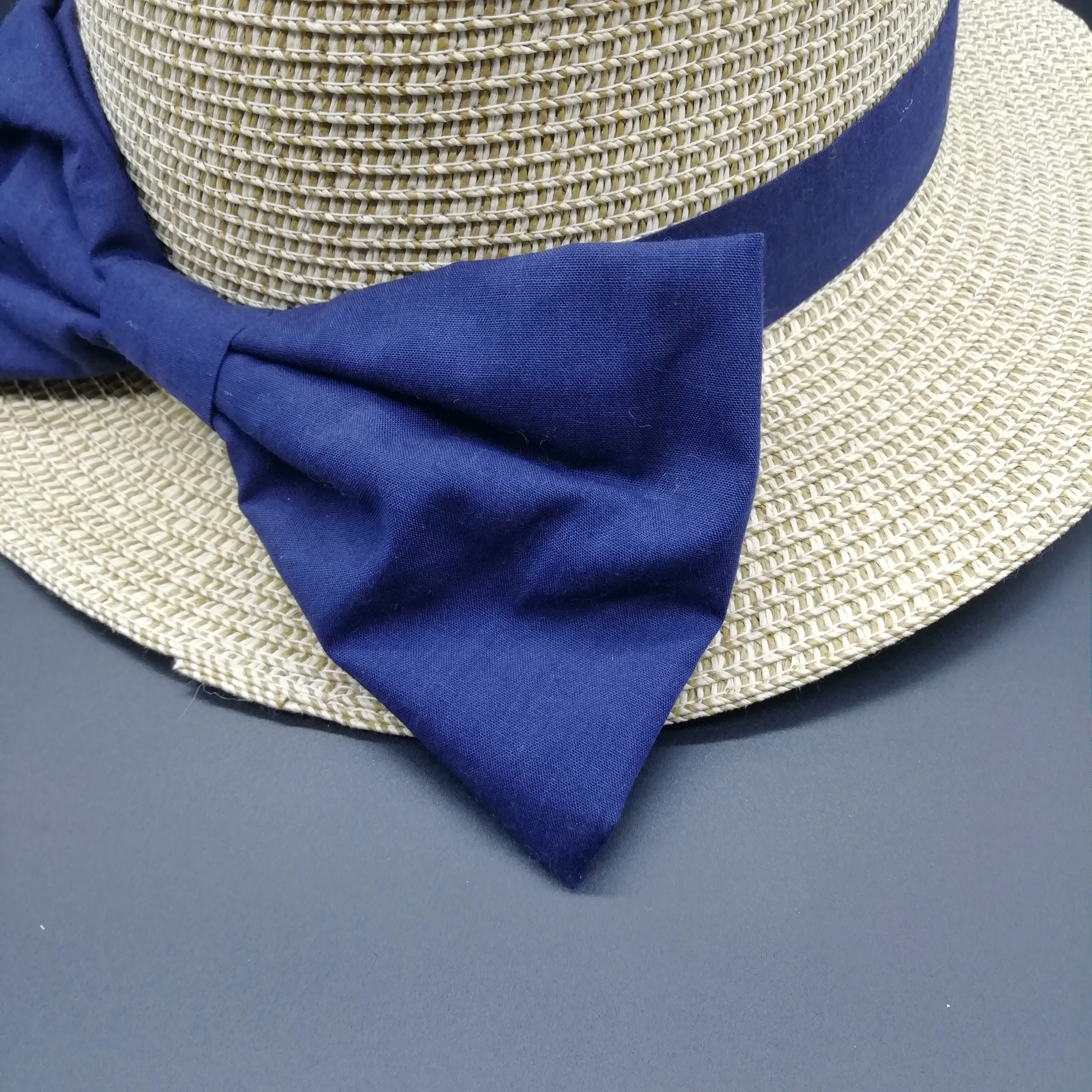hot sale Japanese style custom boater straw hat with bowknot for lady