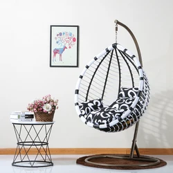 2022 factory wholesale high quality Rattan Patio hanging swing chair in indoor