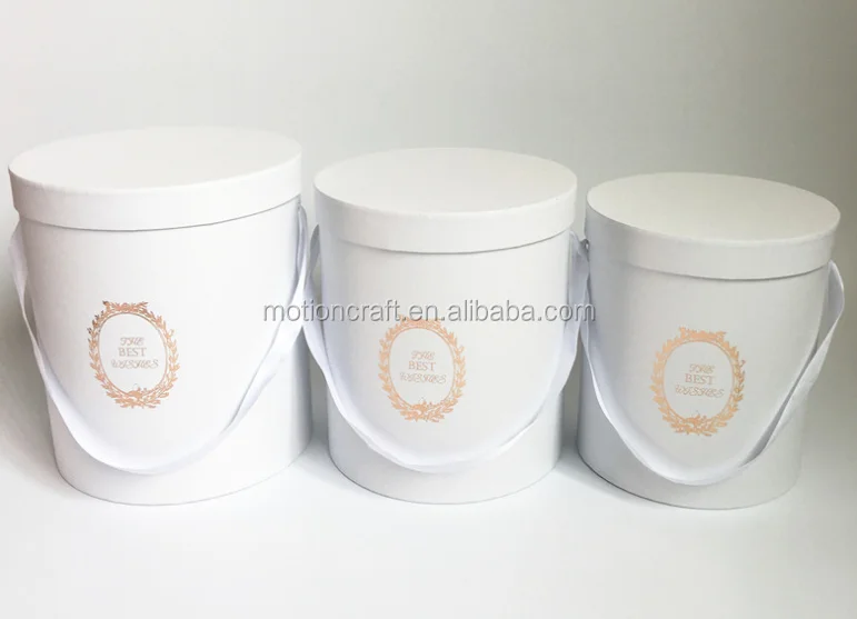HOT!!Wholesale round flower box/flowers box round ribbon  flower boxes with custom logo printed