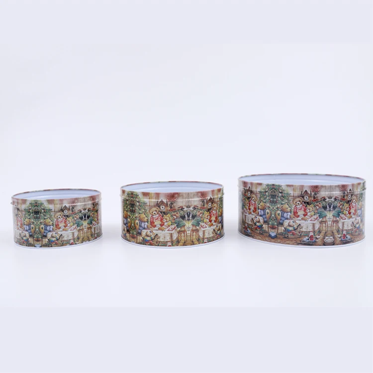 High Quality Wholesale Round Cookie Container Tin Empty Tin Box Of Candy For Gift In China