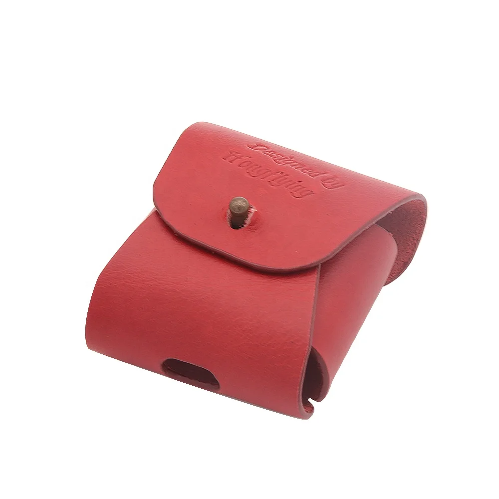 
Custom Color Genuine Leather Earphone Case For Apple Airpod Portable Case Bag 