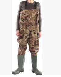 Fulljion, нейлоновое покрытие из ПВХ, водонепроницаемые мужские нагрудные сапоги, рыболовные сапоги