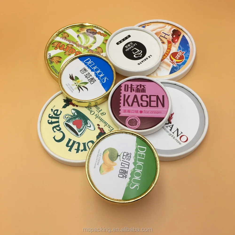 Food Grade Custom Printed  8oz 12oz 16oz Paper Frozen Yogurt Cup