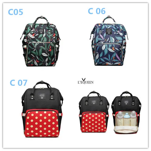 Factory price  Lequeen fashion diaper bag/diaper bag backpack with stroller straps for wholesale