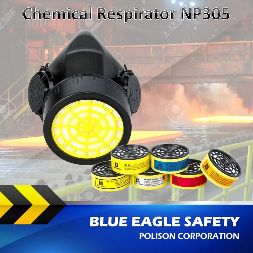 Workplace Safety Supplies NP305 carbon filter chemical respirator