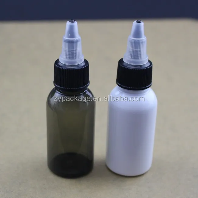 twist off caps new designed pen shape bottle 30ml 50ml 60ml 100ml pet bottles plastic bottle twist top cap