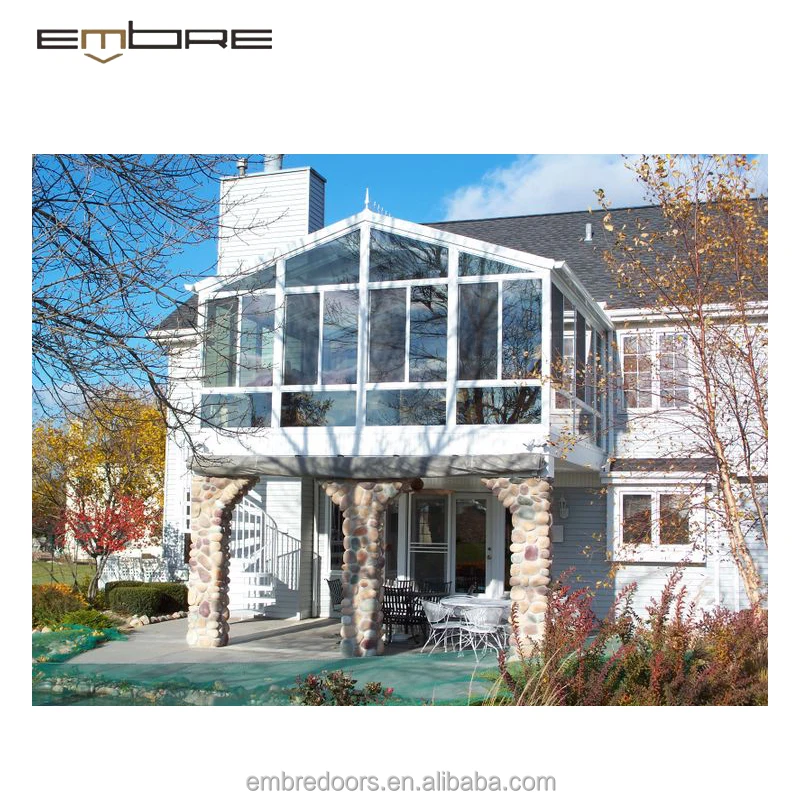 Aluminium frame glass house for pool glasshouse