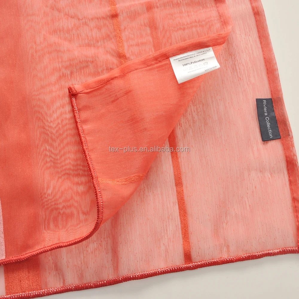 Beautiful fancy red chenille sheer curtains