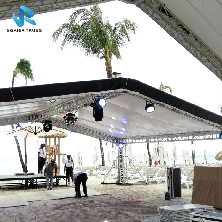 Производитель прочный популярные стропильных дизайн, открытый этап стропильных алюминиевых для концертного