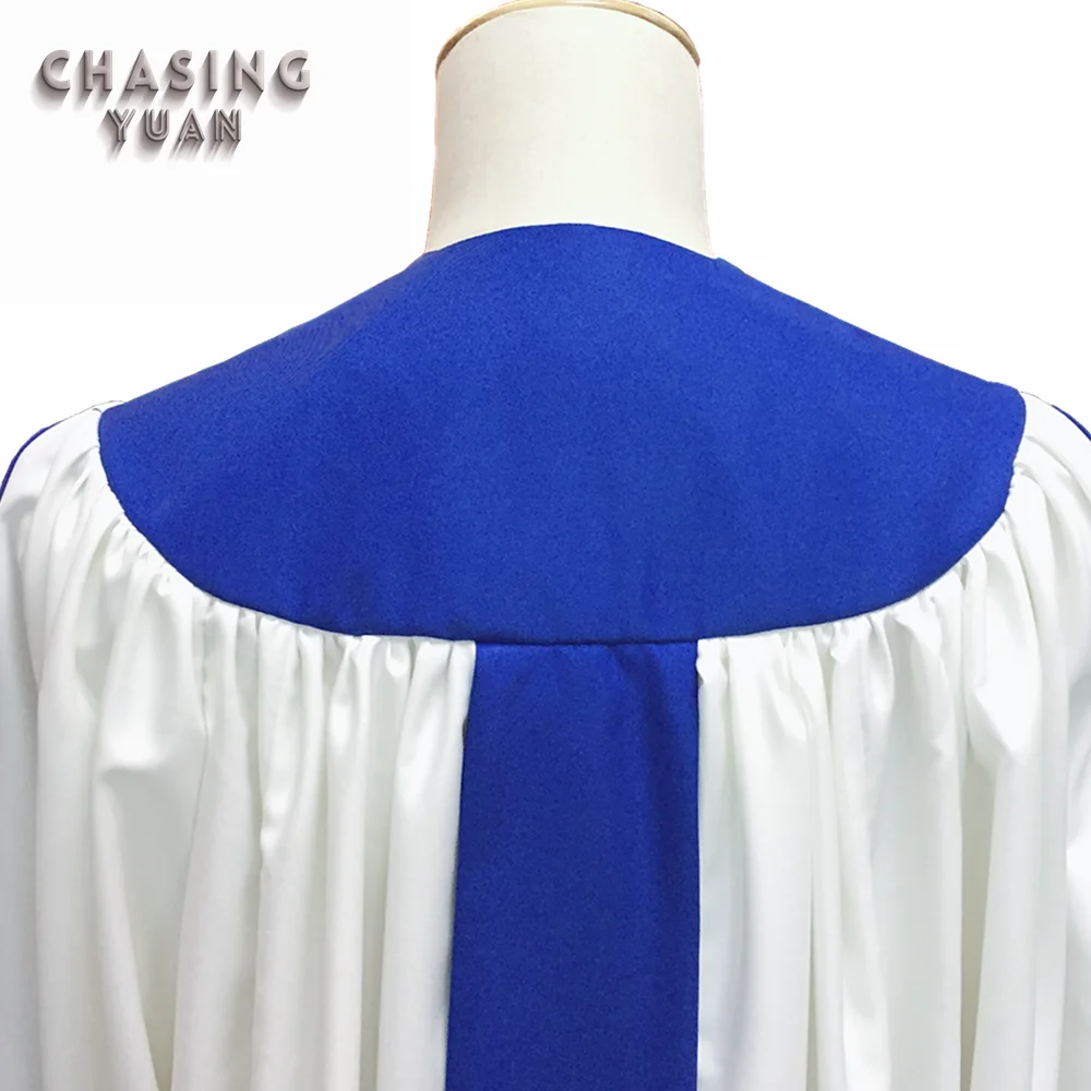 
Wholesale Custom White/Blue Church Choir Robe 