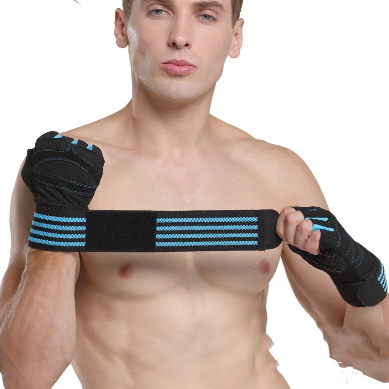 Fitness Exercise Weight Lifting Gym half finger gloves with wrist support for women men