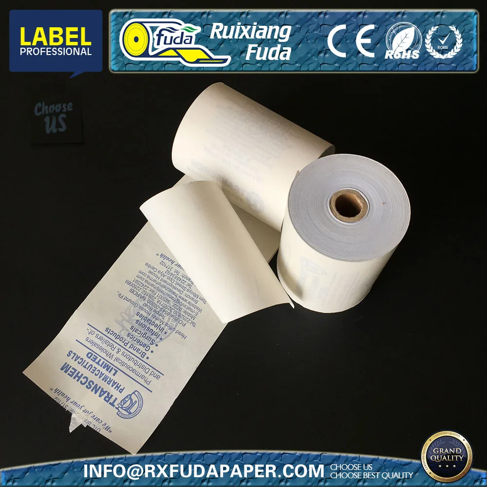 2 Ply NCR Paper Roll 75mm x 75mm,with printed