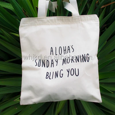 Plain Tote Bag Cotton Canvas With Logo Printing