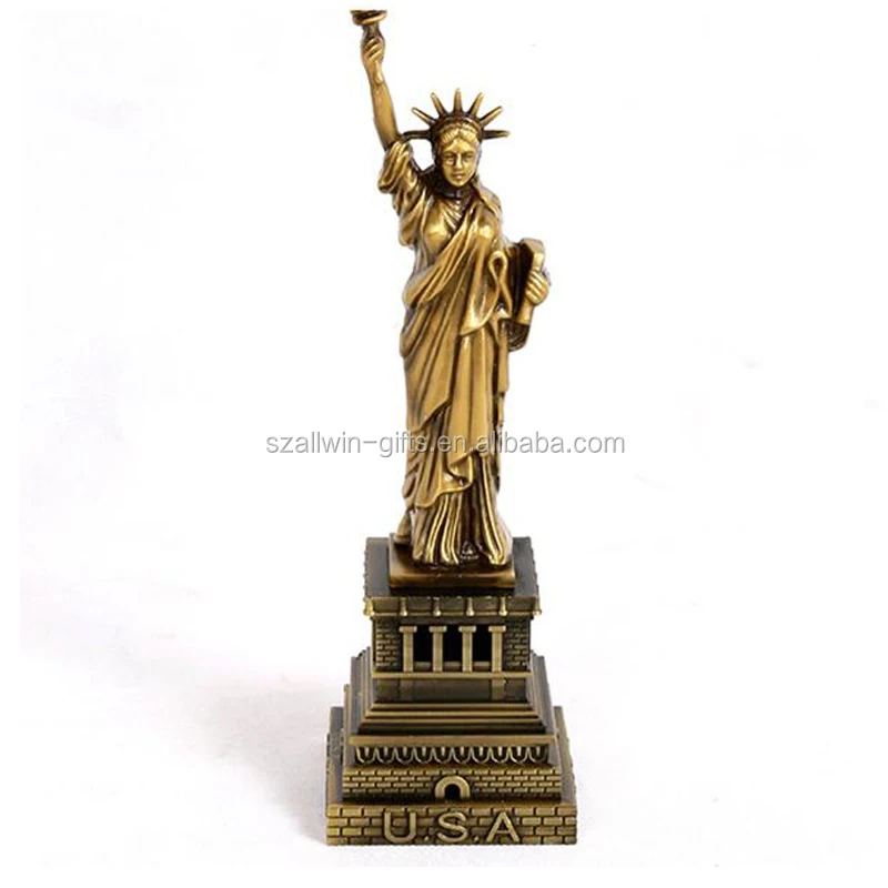 Оптовая продажа, скульптура из цинкового сплава, металлические ремесла, американская Статуя Свободы