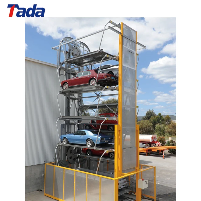 
manual type PLC automatic rotary parking system with safety sensors 