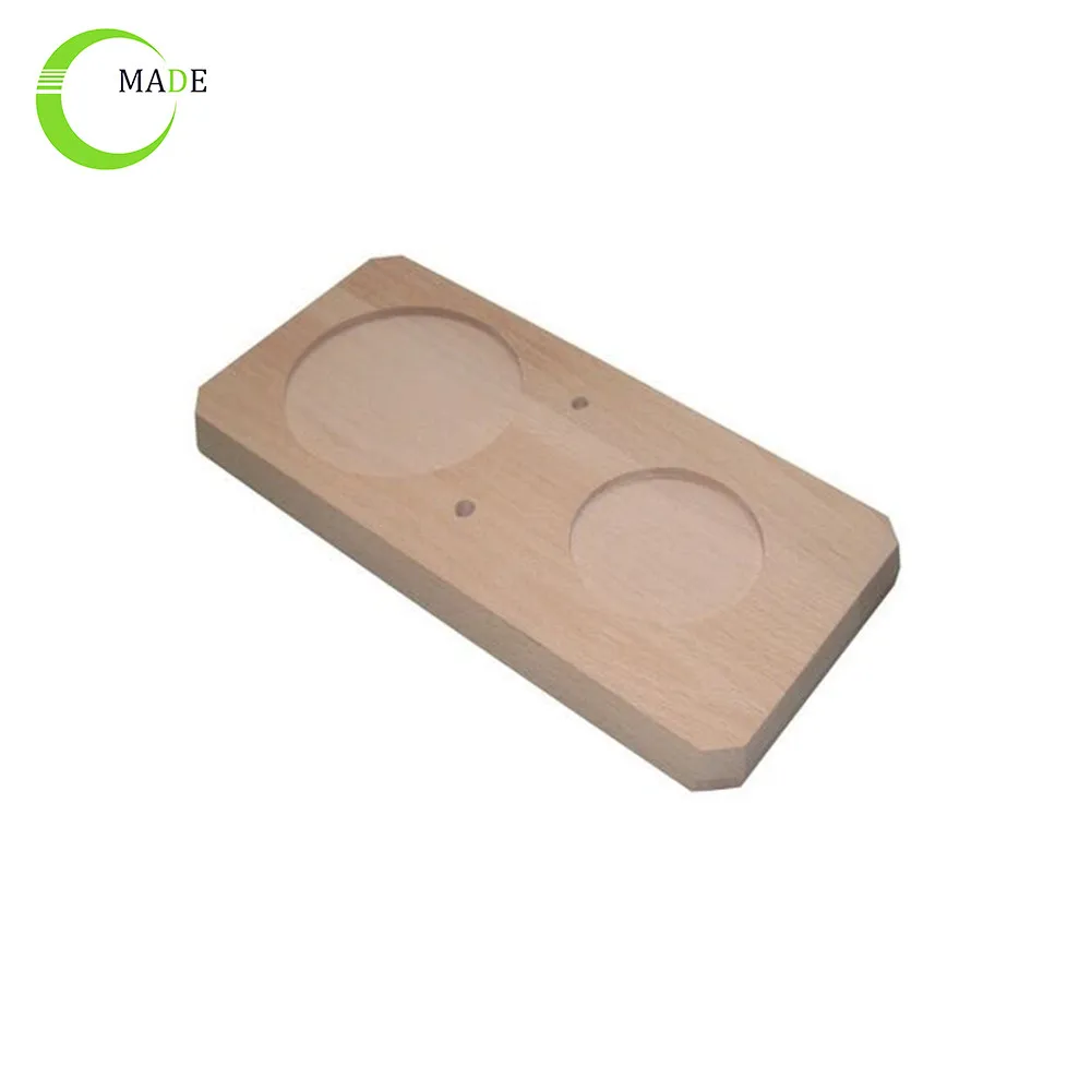 CNC machining solid wood base for coffee pot