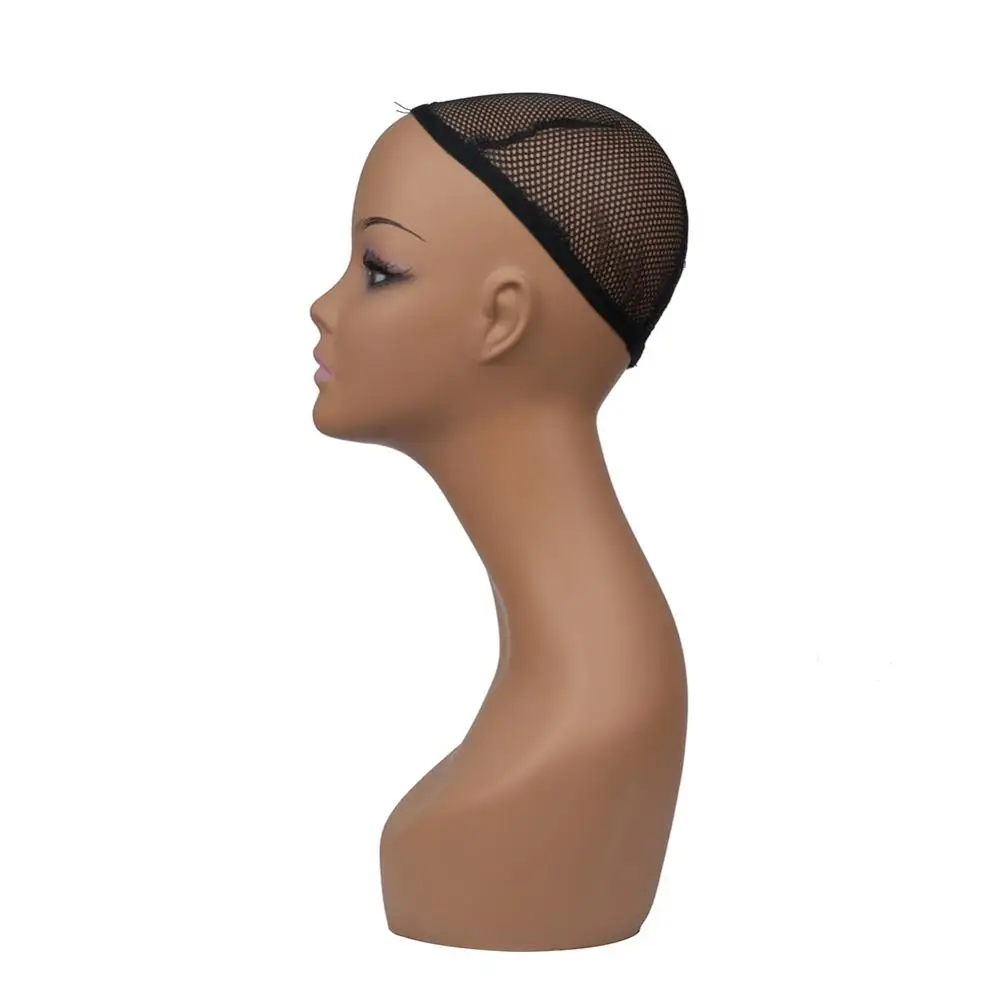 
2018 Cheap Sell Tan Female Realistic Plastic Silicone Mannequin Head for Wig Display Styling Making 