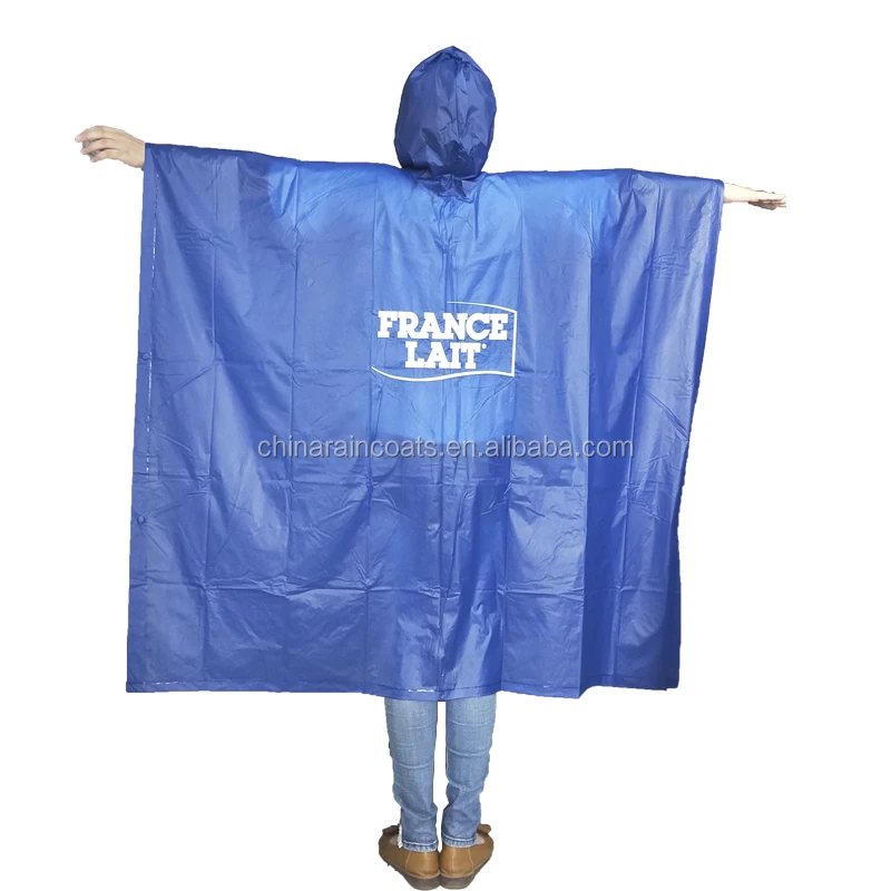 blue pvc poncho