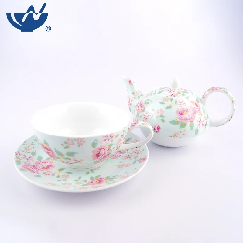One Person Grace Luxurious Fine Bone China European Tea Set Porcelain For Gift