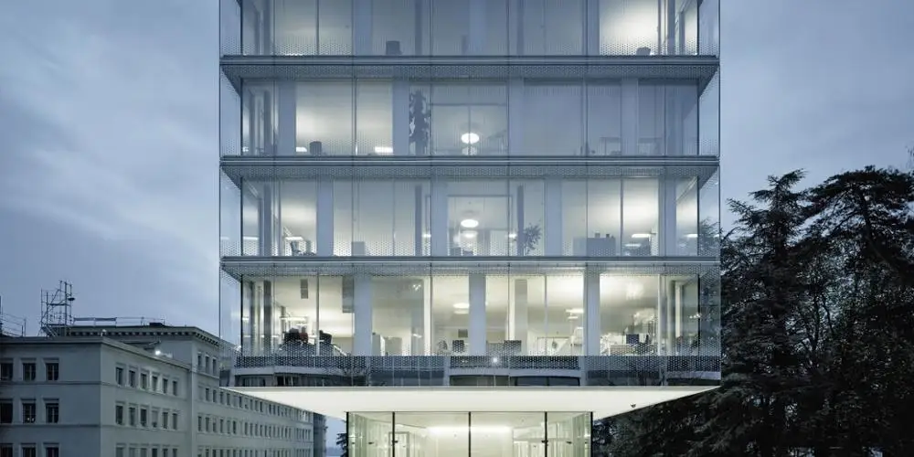 Imagery exposed and hidden frame aluminium curtain wall and facade double glazed