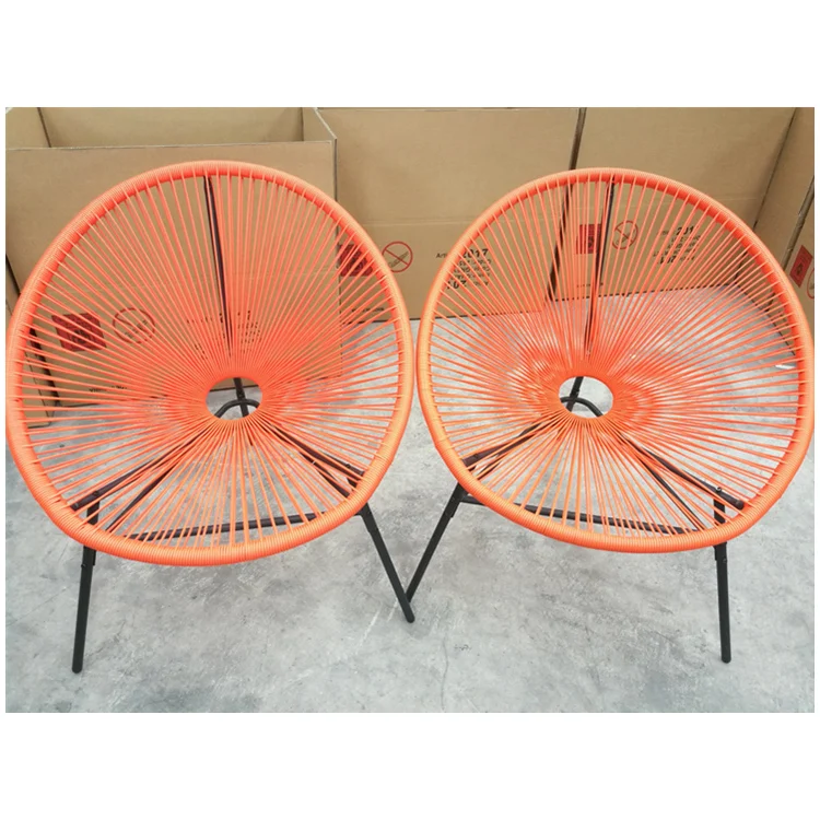 Плетеный стул Acapulco для использования в помещении и на улице, плетеный стул в форме груши для любых погодных условий патио, цветной стул Acapulco Accent