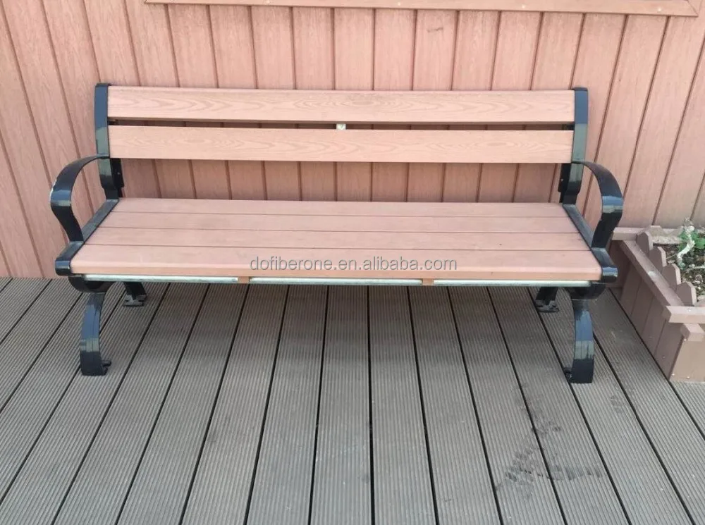 USA standard outdoor water proof wooden plastic composite WPC garden bench