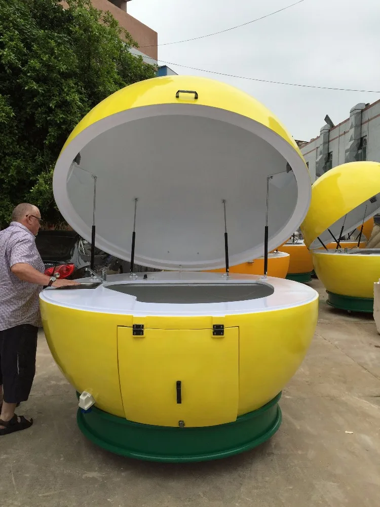 Fiberglass orange juice kiosk fresh juice bar fruit shape kiosk juice cart lemonade outdoor food kiosk