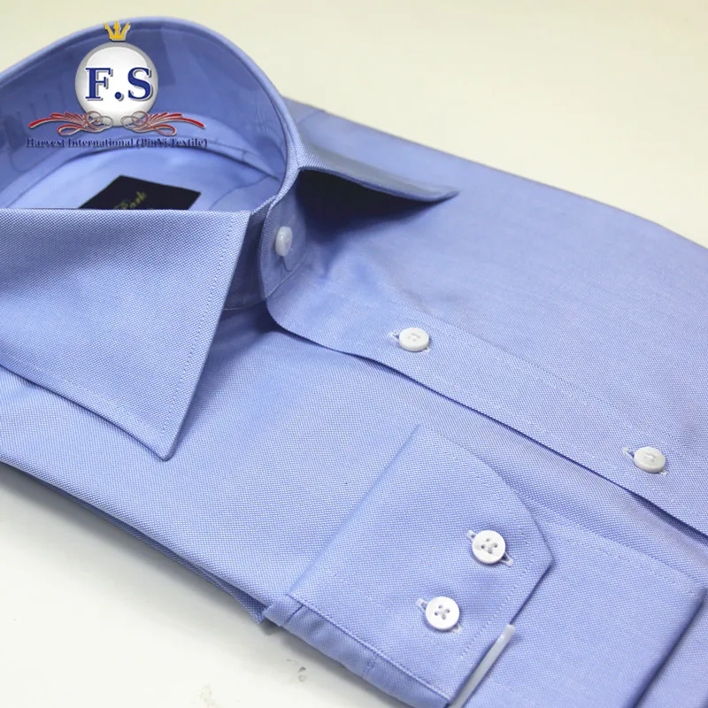 high collar blue royal oxford custom mens dress shirts