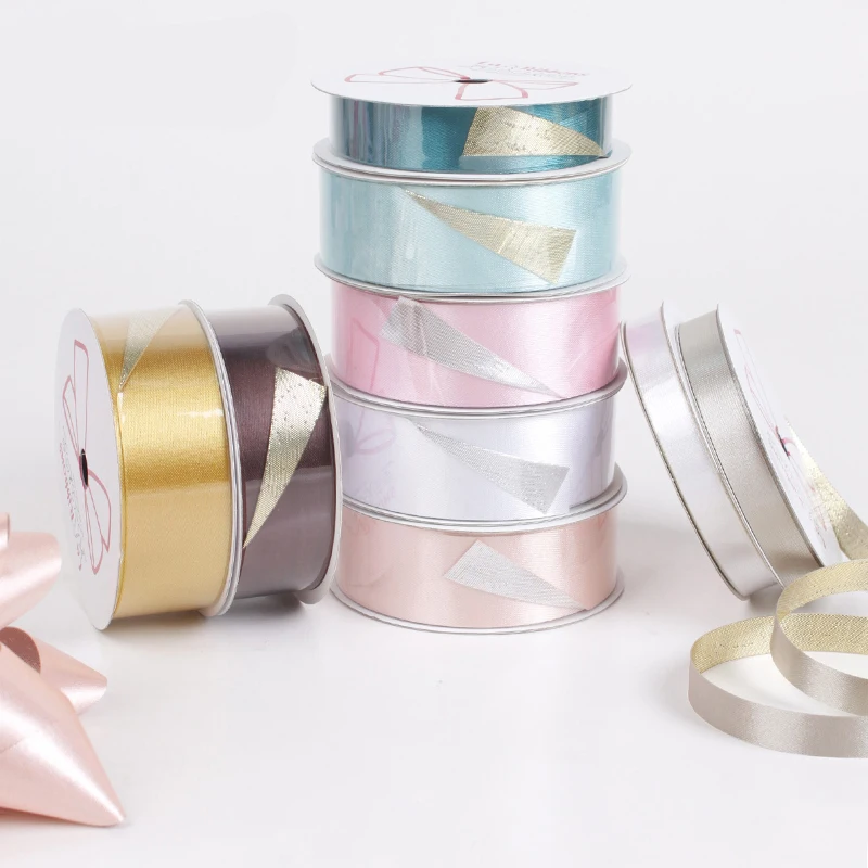 
Wholesale 1 inch 25mm Two Color Satin Ribbon for Gift Wrapping Bows 