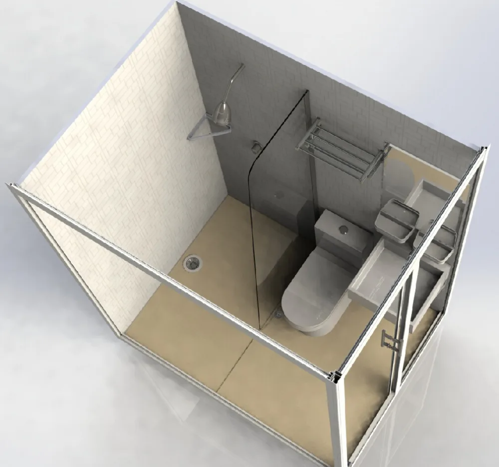 2018 China supply portable bathroom glass shower room cabin