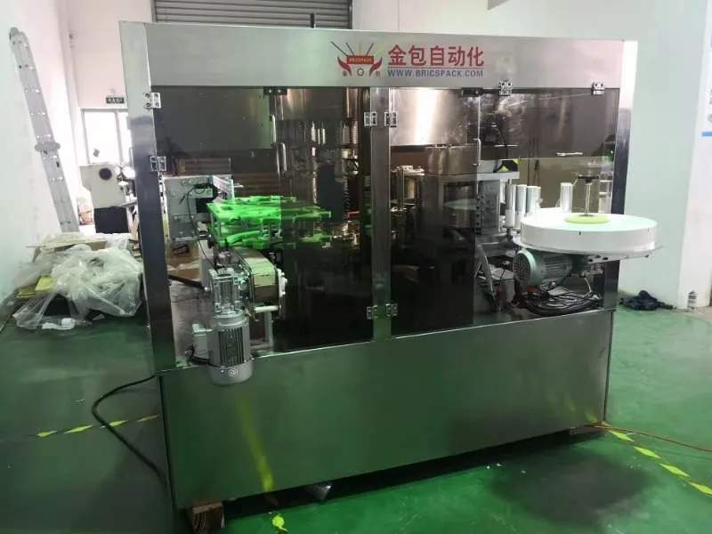 
Factory supply hot melt glue labeling machine for round/flat plastic bottles jars , OPP label hot glue label application 