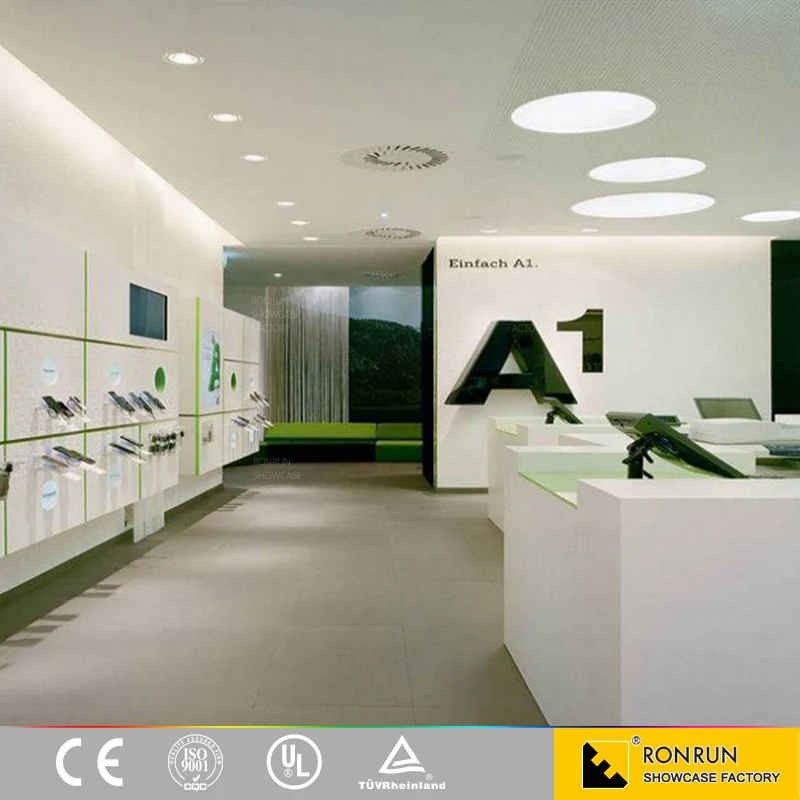 Cell phone accessories display mobile store furniture for shop decoration design