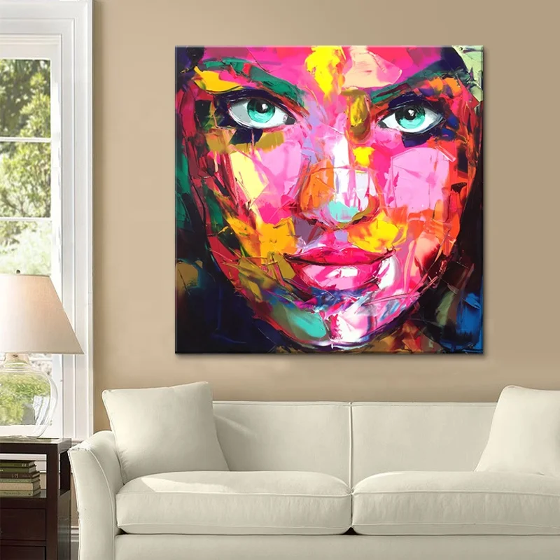 Hot Selling Textured Palette Knife Portrait Oil Paintings Beatiful Women other paintings wall art picture cuadros  graffiti art