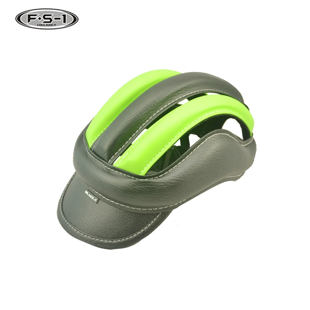 
Leisure ways type Foshan helmets manufacturer cycling leather hat bicycle helmet 