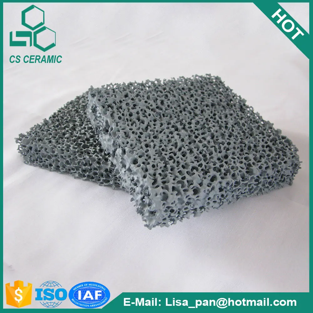 Карбид кремния керамический фильтр пены для удаления примесей из чугуна жидкости