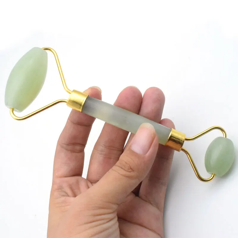 Hot sale healing slimming wrinkle treatment crystal roller jade ball for face, neck, and eyes
