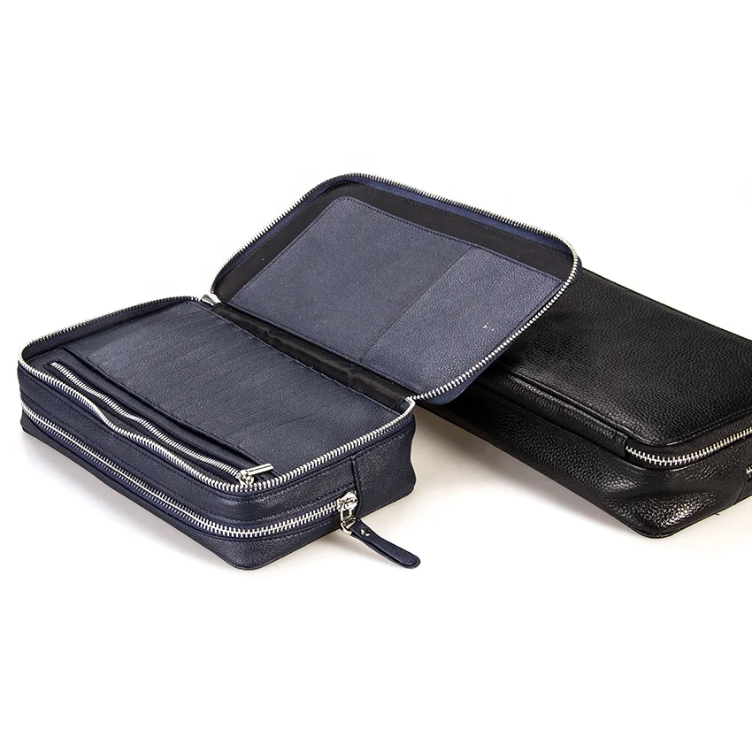 Профессиональный фирменный поставщик, индивидуальная кожаная элегантная прозрачная мужская сумка-клатч, оптовая цена