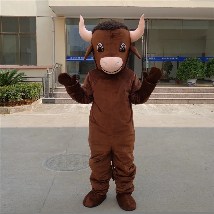 
Adult unisex animal golden bulls mascot costumes 