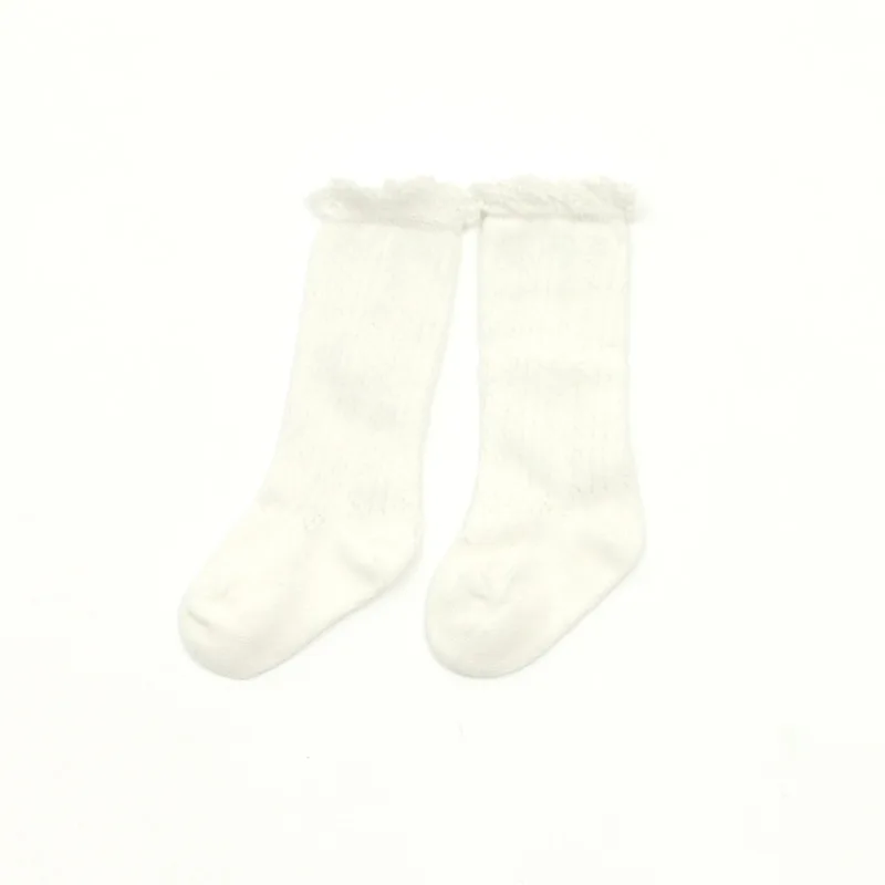 
100% cotton young girls baby knee high cartoon tube long girl socks 