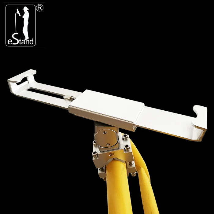 eStand 24008Q Handcart Clamp Bracket 7-11 inch Adjustable 360 Degree Rotating Metal Secured Tablet Pc Stand Holder