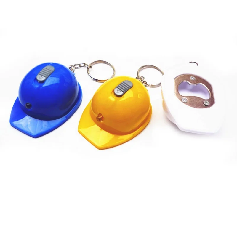 motorcycle safety helmet bottle opener custom  shape LED keychain
