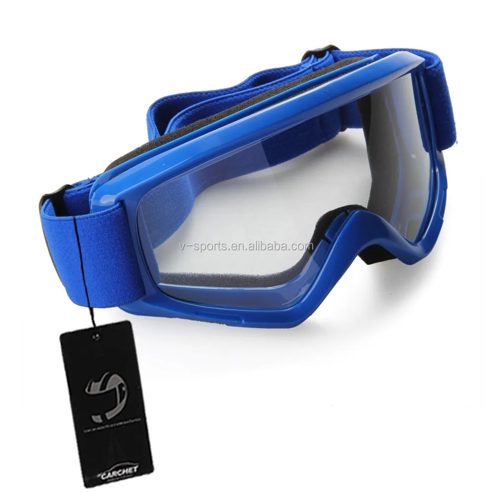 Black Motocross Glasses Goggles Motorcycle Off-Road Helmet Windproof Glasses Goggles Clear Lenses