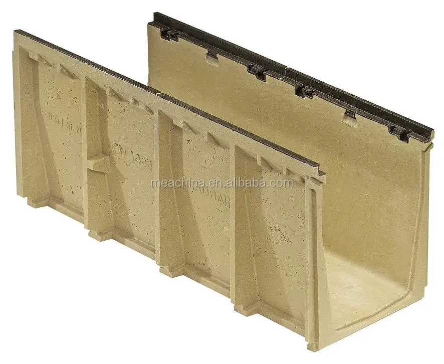 
MEA 400 Polymer Concrete Channel with ductile iron grating ,precast concrete trench drain 