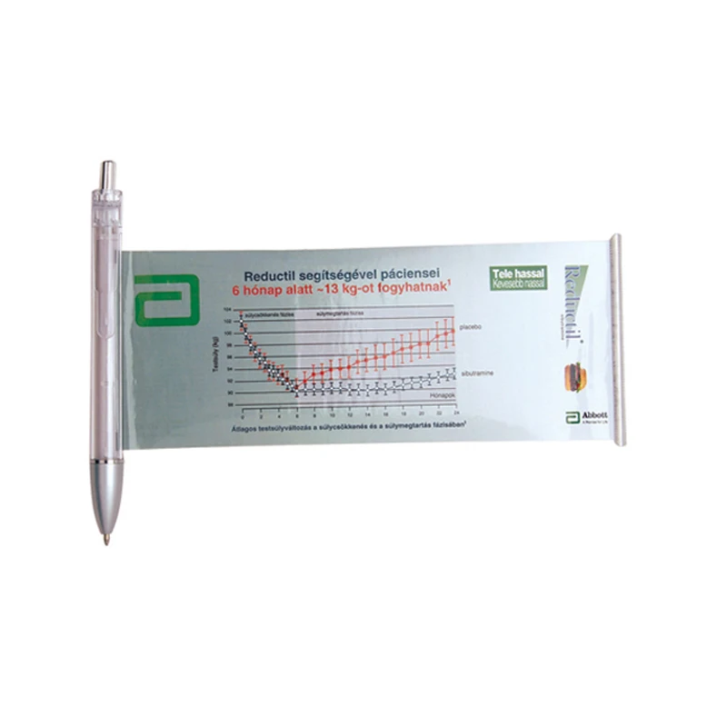Gift pen promotional custom printing banner ball pen with pull out paper