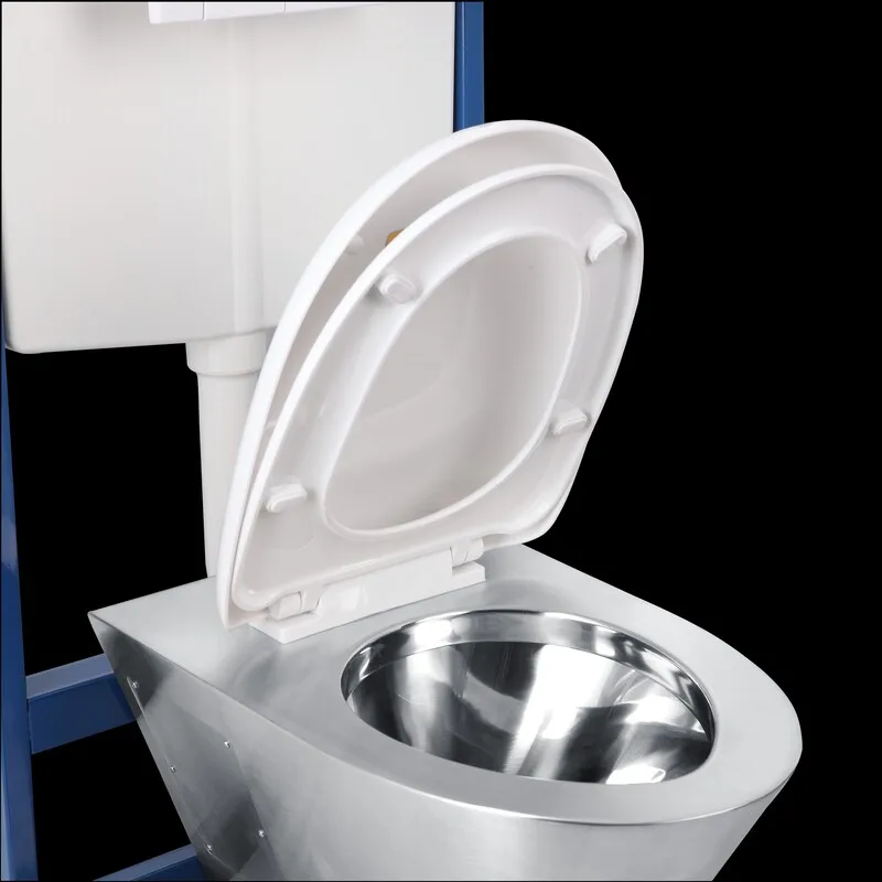 Commercial use Stainless steel toilet bowl supplier Wall mounted european water closet with concealed tank