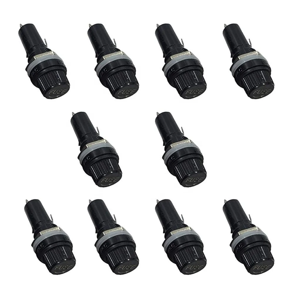 Electrical Screw Panel Mounted 6X 30mm Fuse Holder AC 125V 15A AC 250V 10A